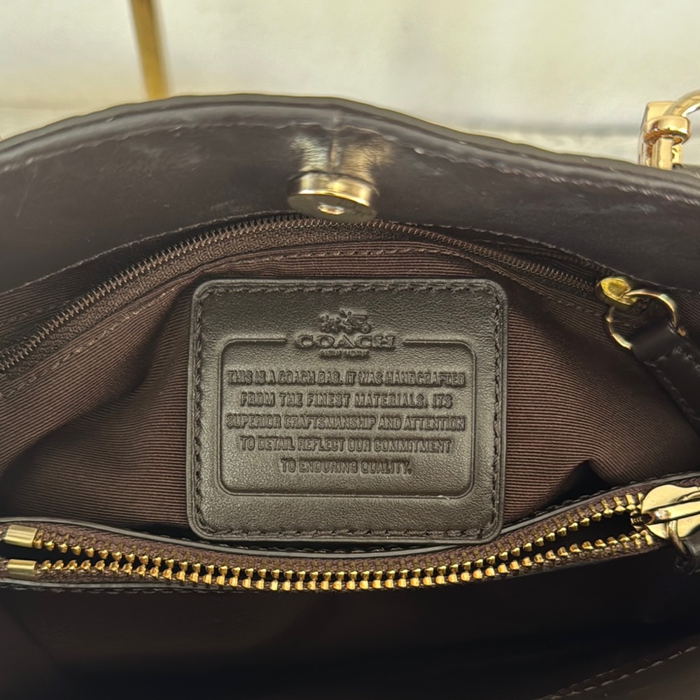 Coach Minetta Python Embossed Leather Crossbody Bag - Picture 11 of 16
